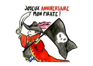 Carte anniversaire Joyeux anniversaire mon pirate